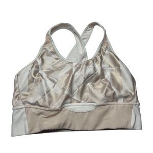 Under Armour Cream Racerback Sports Bra large